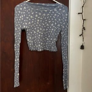Blue floral long sleeve